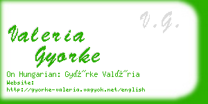 valeria gyorke business card